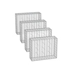 Set von 4 Schanskörben - 100 × 80 × 30 cm - Silber