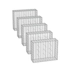 Set von 5 Schanskörben - 100 × 80 × 30 cm - Silber