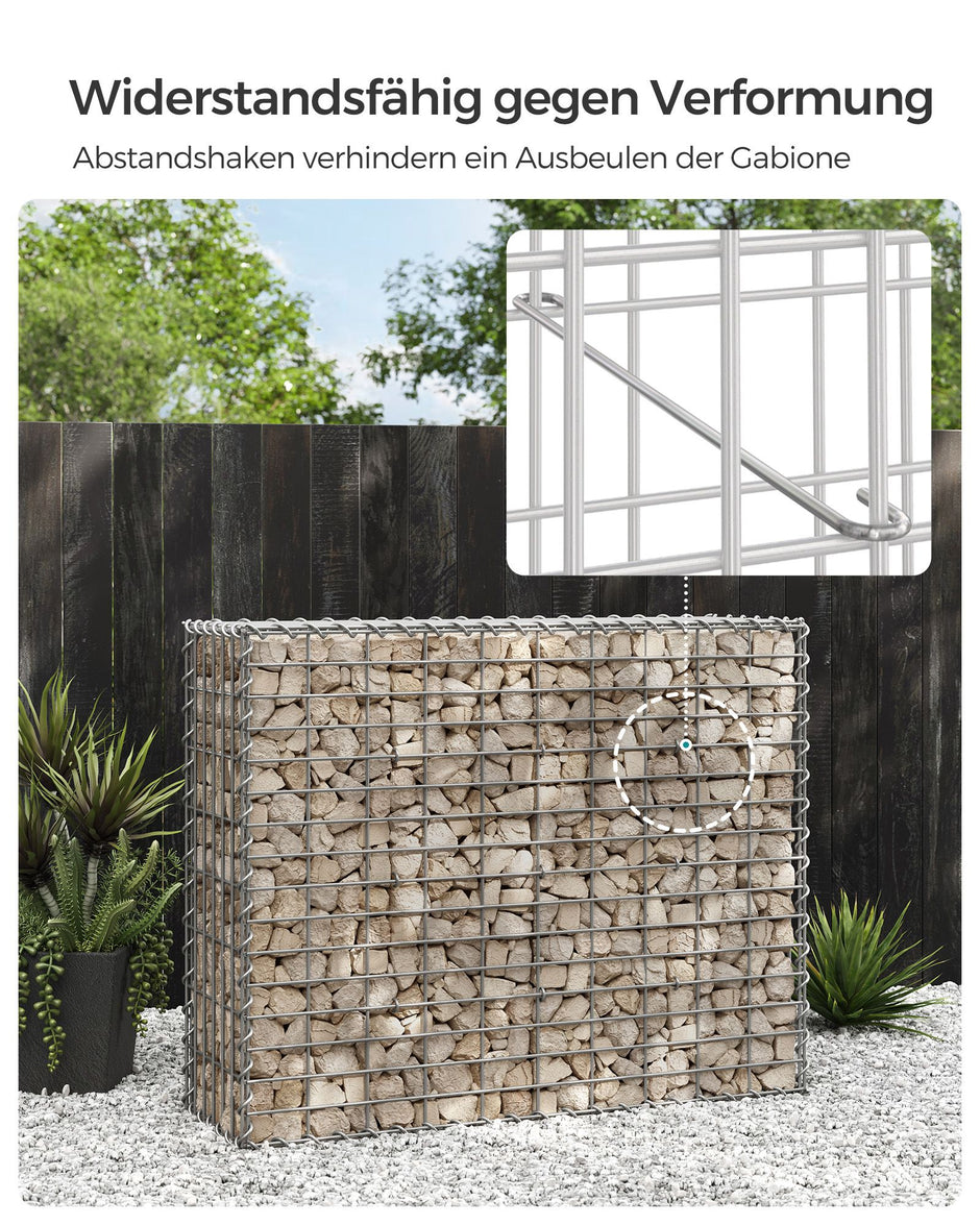 Set von 5 Schanskörben - 100 × 80 × 30 cm - Silber