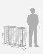 Set von 5 Schanskörben - 100 × 80 × 30 cm - Silber