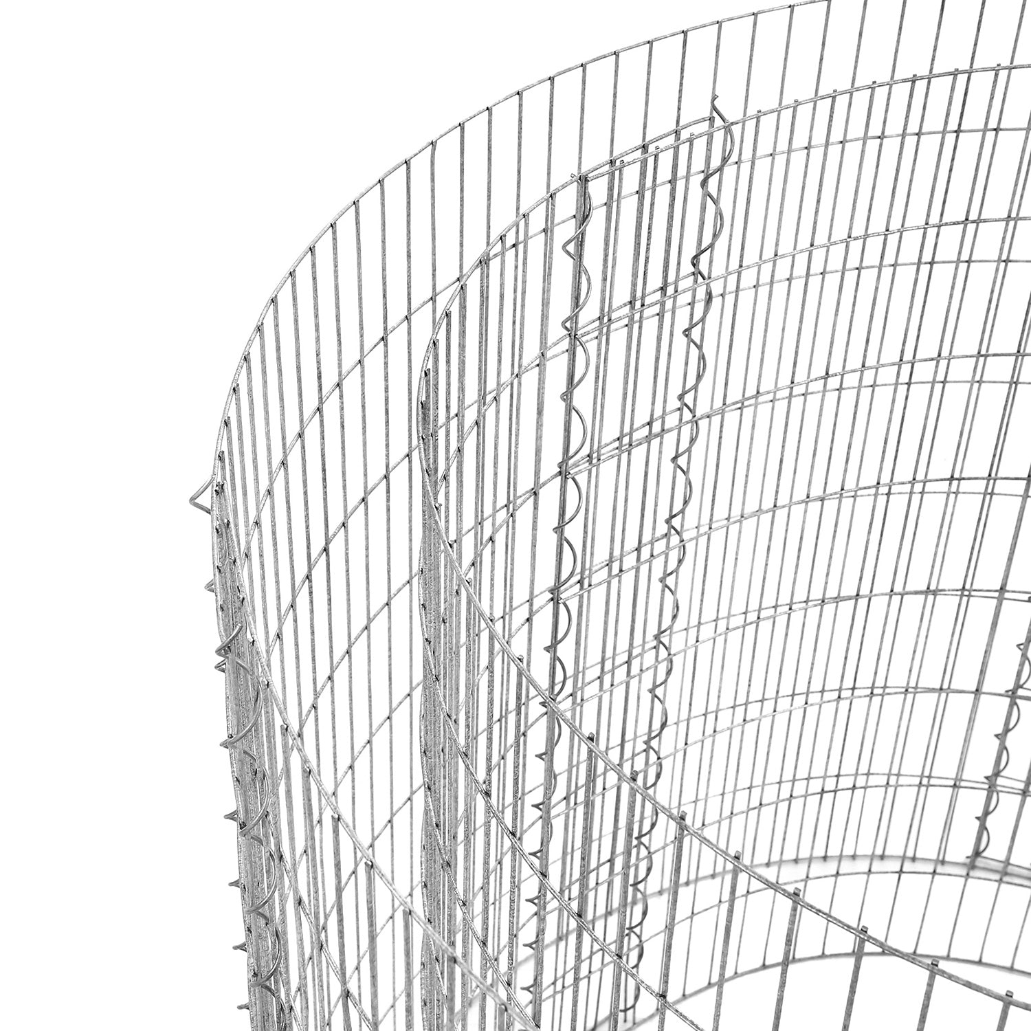 Schanskorf - runder dekorativer Korb - Metallsteinkorb - Edelstahl - 90 x 80 cm