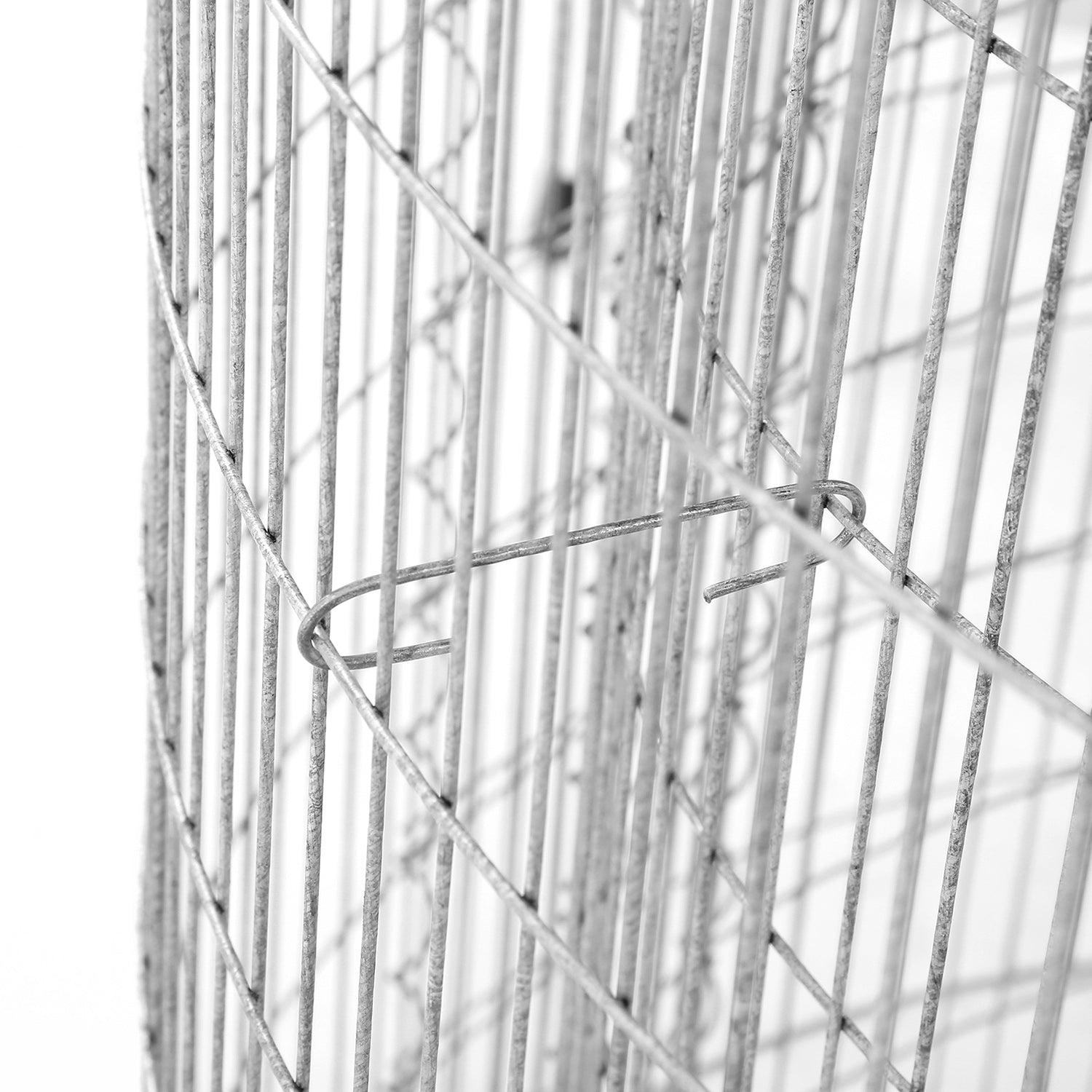 Schanskorf - runder dekorativer Korb - Metallsteinkorb - Edelstahl - 90 x 80 cm