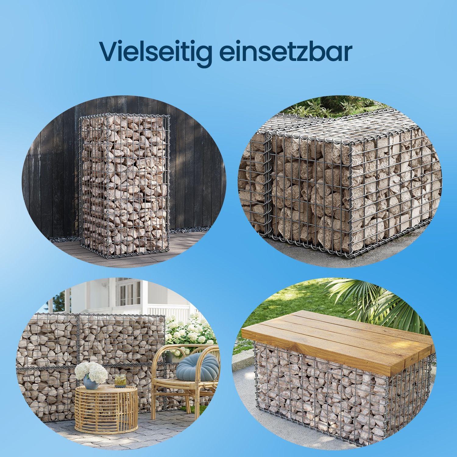 Ghans Körbe - 100 x 50 x 50 cm, für Wandabdeckungen