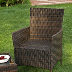 Gartenmöbelset - Lounge -Set - 2 Stühle und Tisch - Terrassenmöbel - Brown