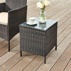 Gartenmöbelset - Lounge -Set - 2 Stühle und Tisch - Terrassenmöbel - Brown