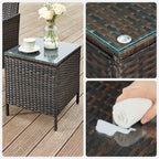 Gartenmöbelset - Lounge -Set - 2 Stühle und Tisch - Terrassenmöbel - Brown