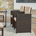 Gartenmöbelset - Esstisch mit Stühlen - Set von 9 - Gartenset