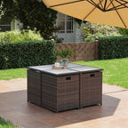 Gartenmöbelset - Esstisch mit Stühlen - Set von 9 - Gartenset