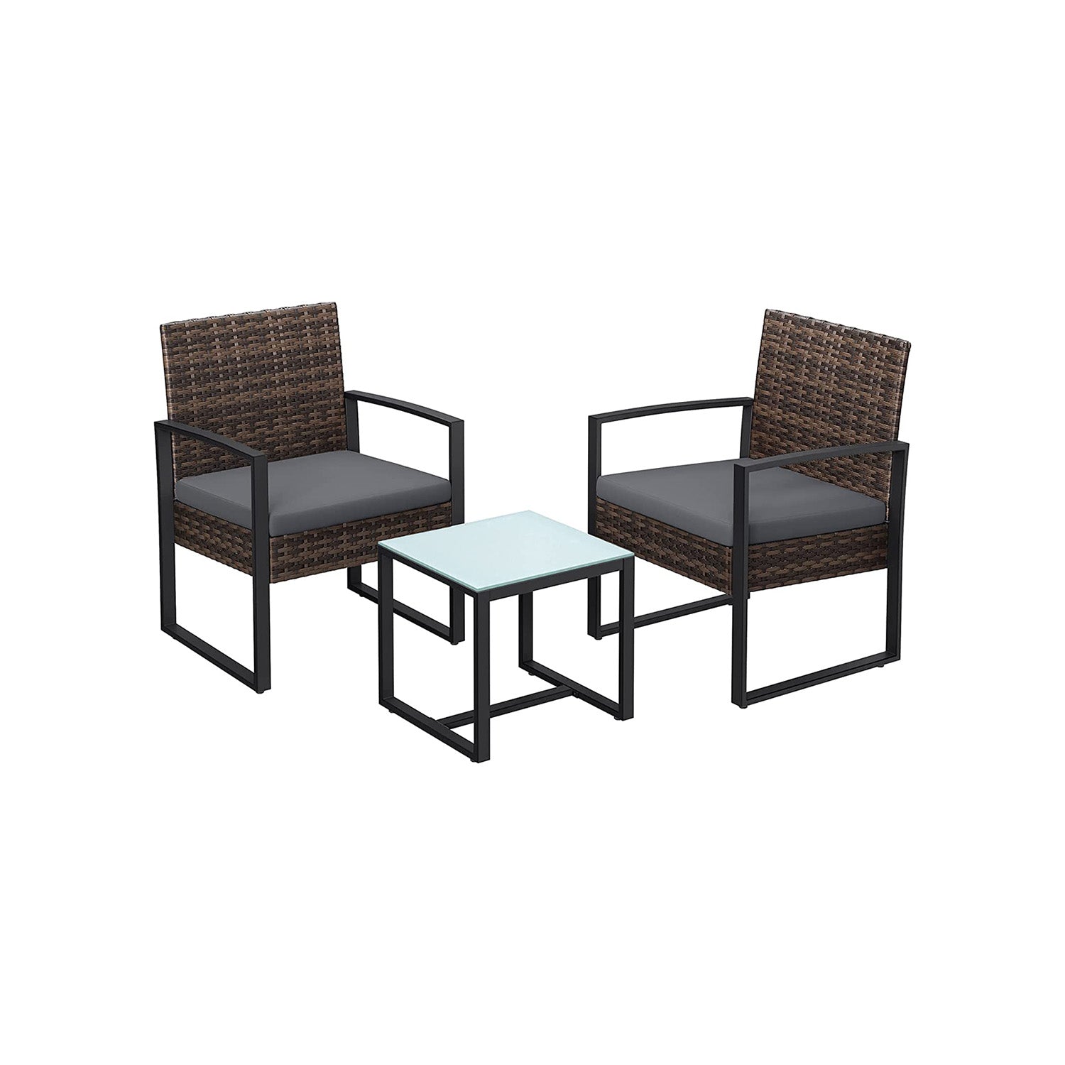 Gartenmöbel Set-Rattan Look-3-Stück