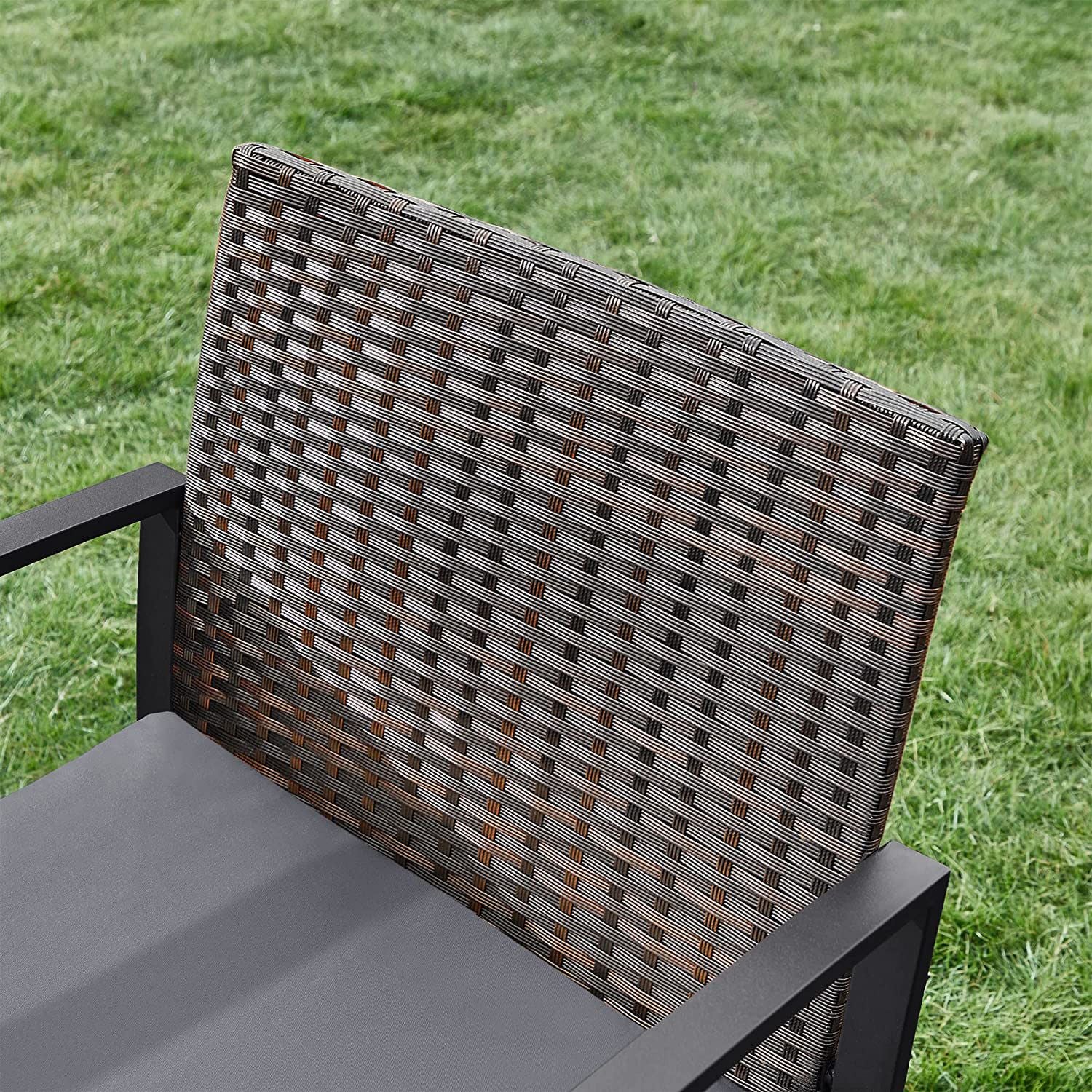 Gartenmöbel Set-Rattan Look-3-Stück