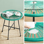 Lounge Set - Balkonmöbel - Gartenmöbelset - 3 - Blau