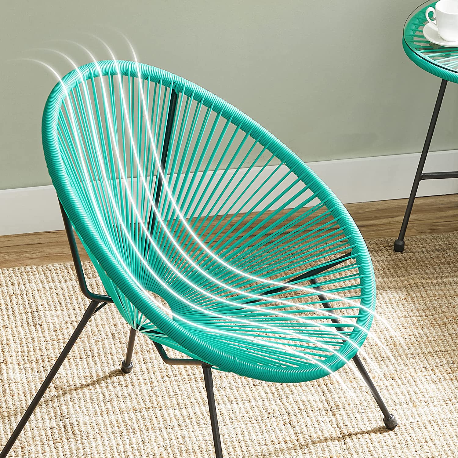 Lounge Set - Balkonmöbel - Gartenmöbelset - 3 - Blau