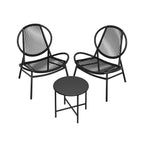 Balkonmöbelset - 3 -Set von 3 - mit Tisch und 2 Stühlen - Tinte -Black