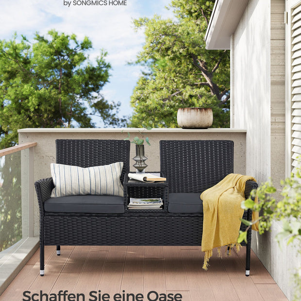 Aus PE-Polyrotan gemeldete Balkonmöbel