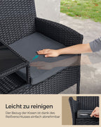 Aus PE-Polyrotan gemeldete Balkonmöbel