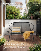 Gartenbank von Pe Rotan - 70 x 138,5 x 79 cm - Wetterbeständig