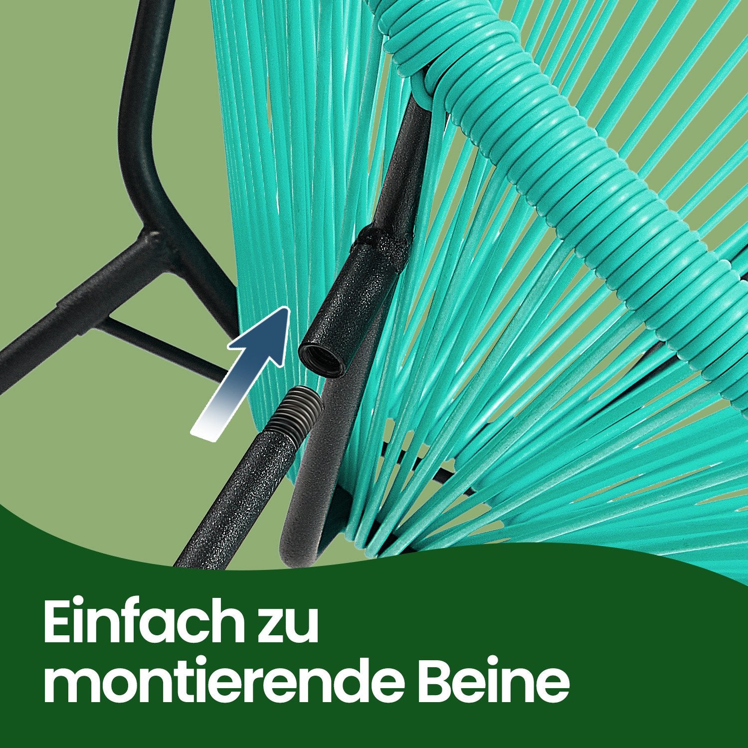 Balkonmöbel Set von 3 - Gartenset mit 2 Stühlen und Tisch