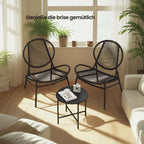 Balkonmöbel Set von 3 - Gartenset mit Tisch und 2 Stühlen, Pe Polyrotaner