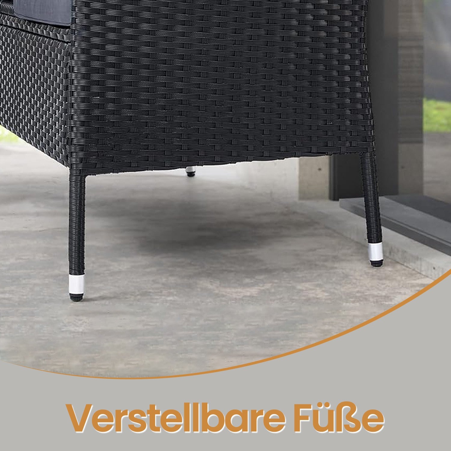Balkonmöbel Set - Van Pe Polyrotan, mit Tisch
