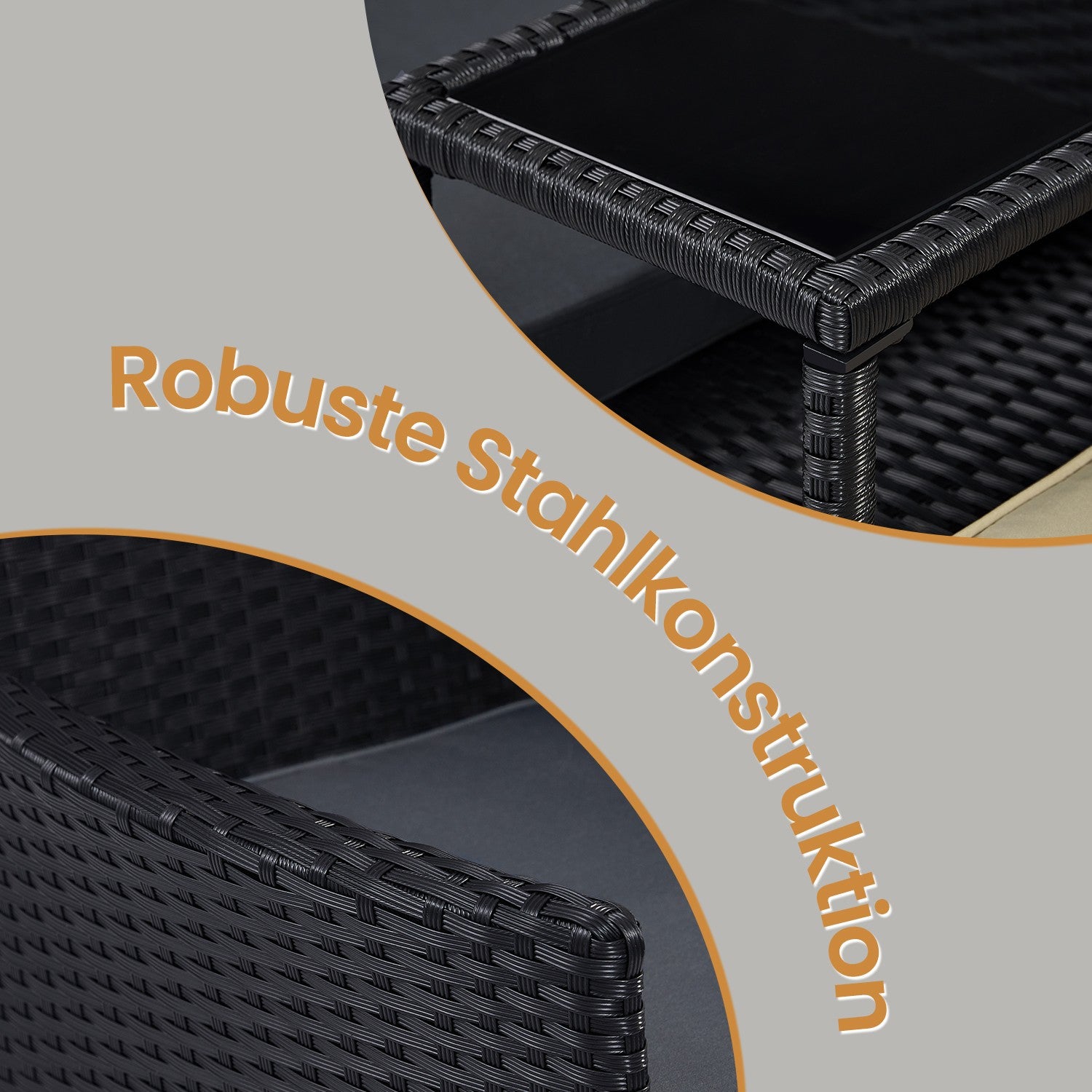 Balkonmöbel Set - Van Pe Polyrotan, mit Tisch