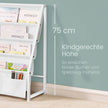 Kinderrek - Montessori Speelgoed- en Boekenrek - Wit - 108,5 x 30 x 75 cm