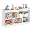 Kinderplank - 30 x 112,2 x 65 cm - Wolkenwit - 120 kg capaciteit bovenste plank - 20 kg per vak - Spaanplaat, MDF
