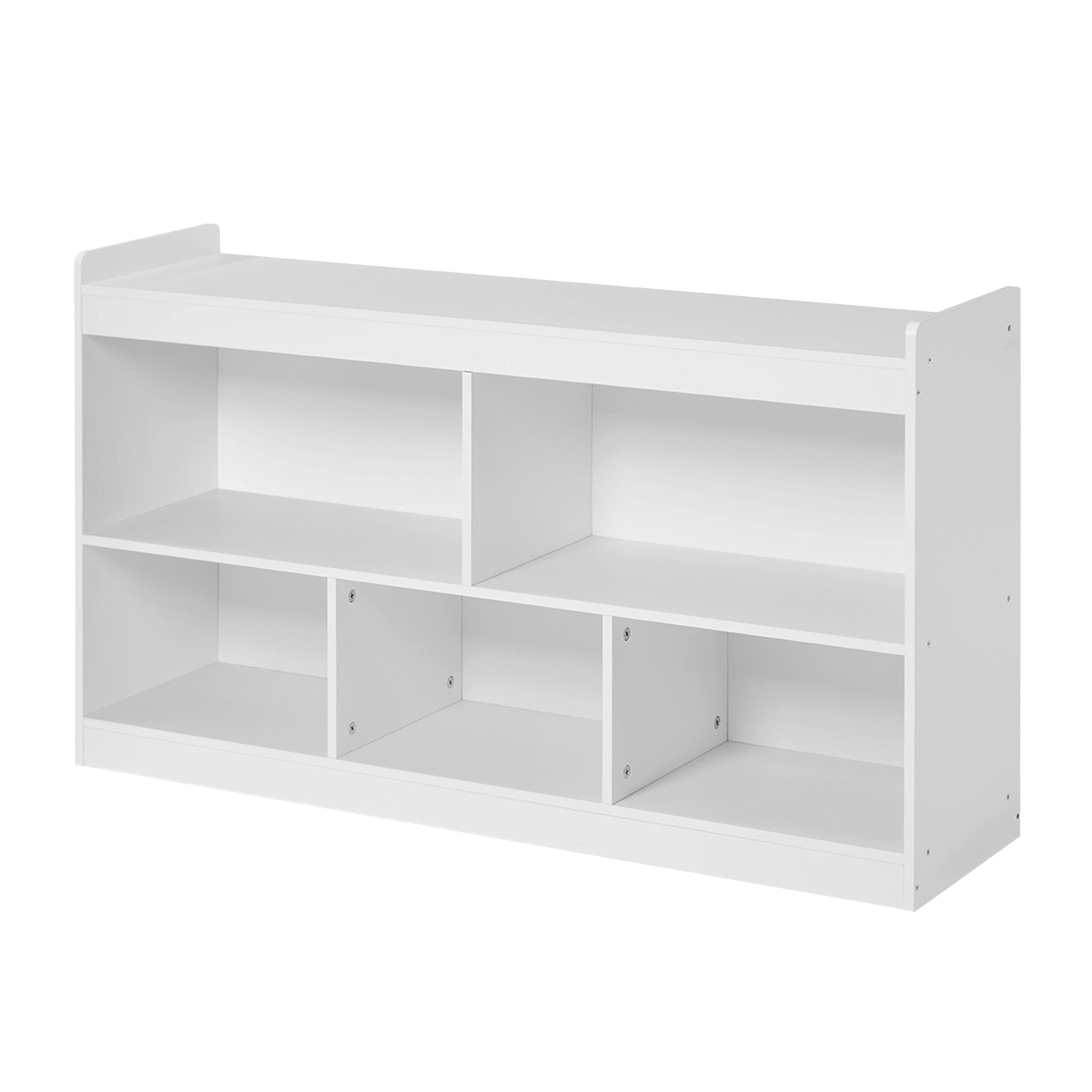 Kinderrek - Montessori Speelgoed- en Boekenrek - Wit - 30 x 112,2 x 65 cm