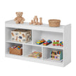 Kinderrek - Montessori Speelgoed- en Boekenrek - Wit - 30 x 112,2 x 65 cm