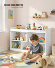 Kinderplank - 30 x 112,2 x 65 cm - Wolkenwit - 120 kg capaciteit bovenste plank - 20 kg per vak - Spaanplaat, MDF