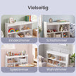 Kinderrek - Montessori Speelgoed- en Boekenrek - Wit - 30 x 112,2 x 65 cm