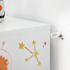 Kinderschrank - mit Aufbewahrungsboxen - Spielzimmer Bücherregal