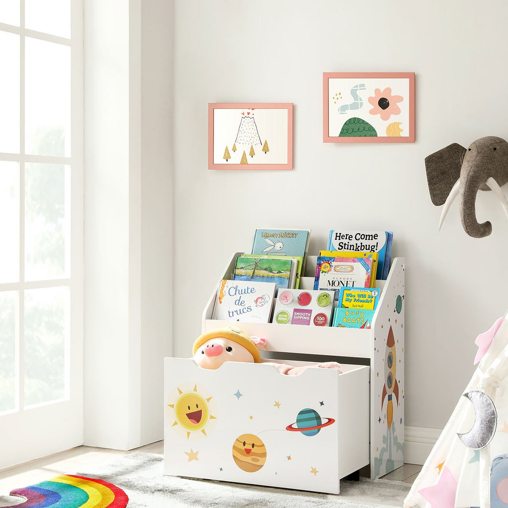 Lagerregal - Kinderschrank - farbenfroh - für Spielzeug und Kleidung