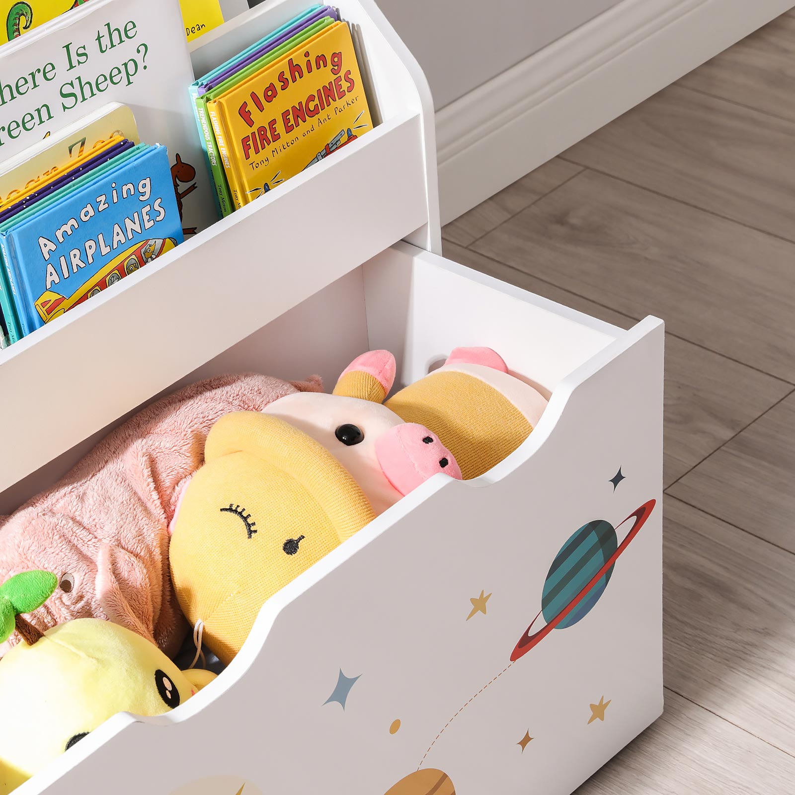 Lagerregal - Kinderschrank - farbenfroh - für Spielzeug und Kleidung