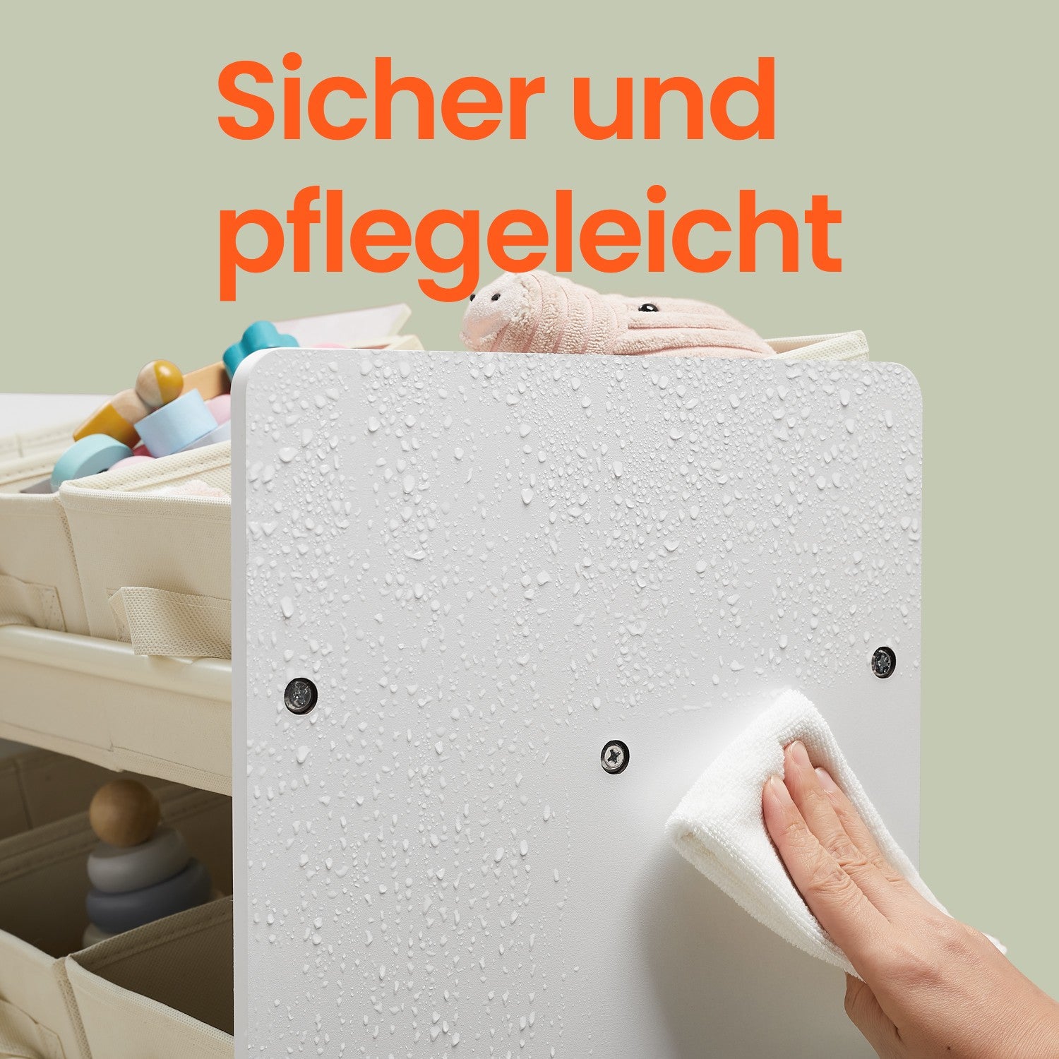 Bücherregal mit 9 Stoffaufbewahrungsboxen - Organizer Board mit Kursen