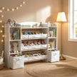 Kinderplank - 4 Open Vakken - Speelgoedrek - Montessori - Wit