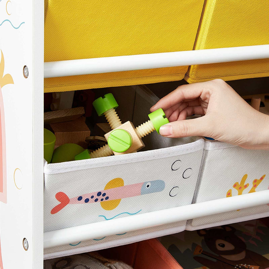 Lagerregal - Kinderschrank - farbenfroh - für Spielzeug und Kleidung