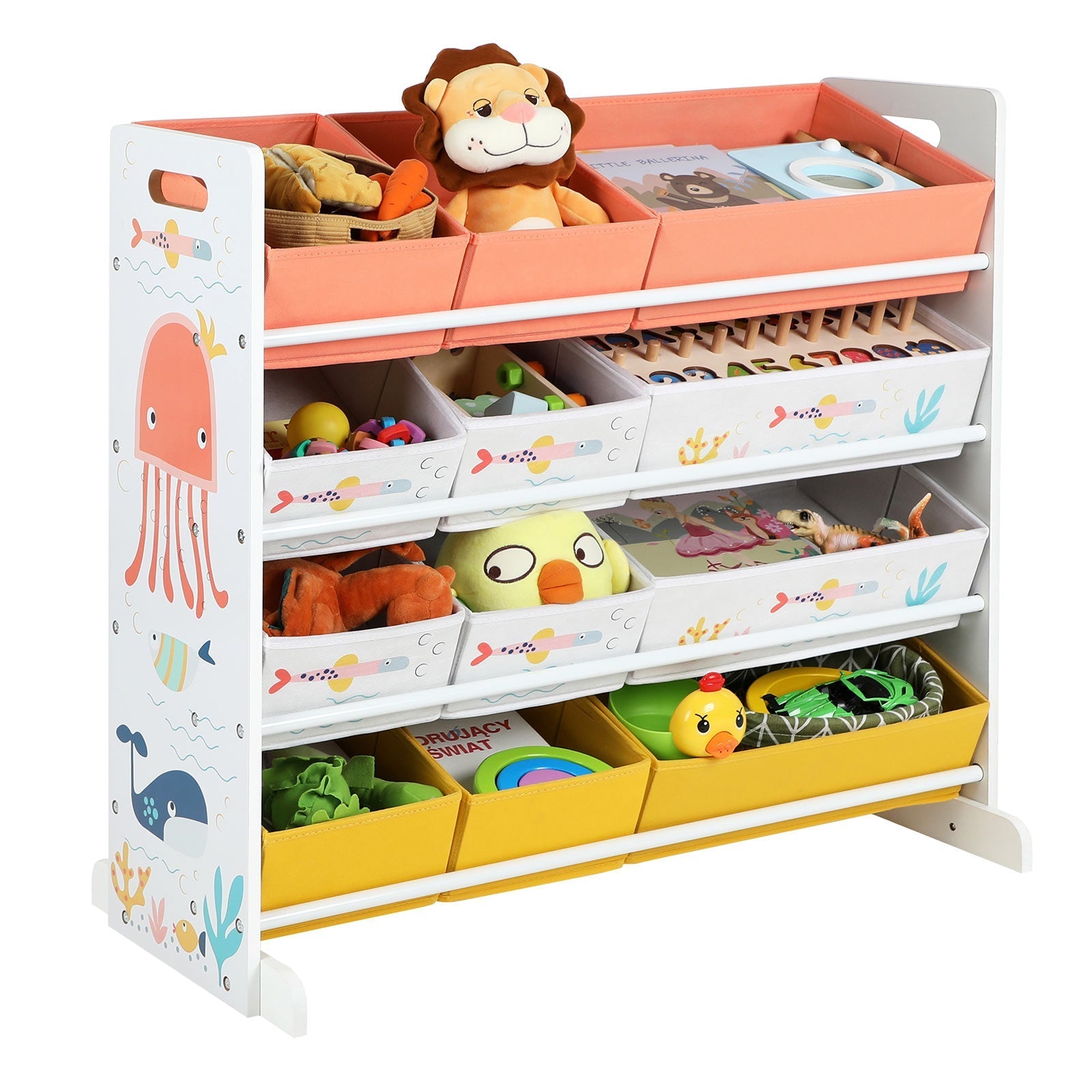 Lagerregal - Kinderschrank - farbenfroh - für Spielzeug und Kleidung