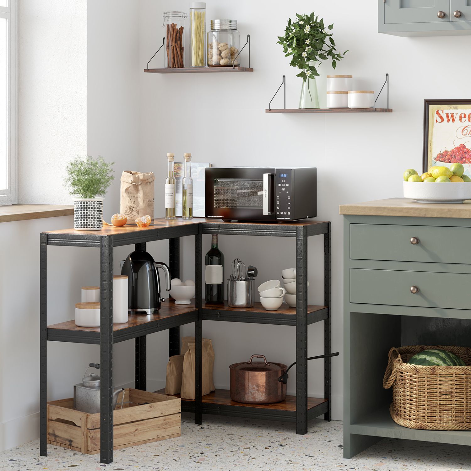 Set von 2 stehenden Racks von 150 cm hoch