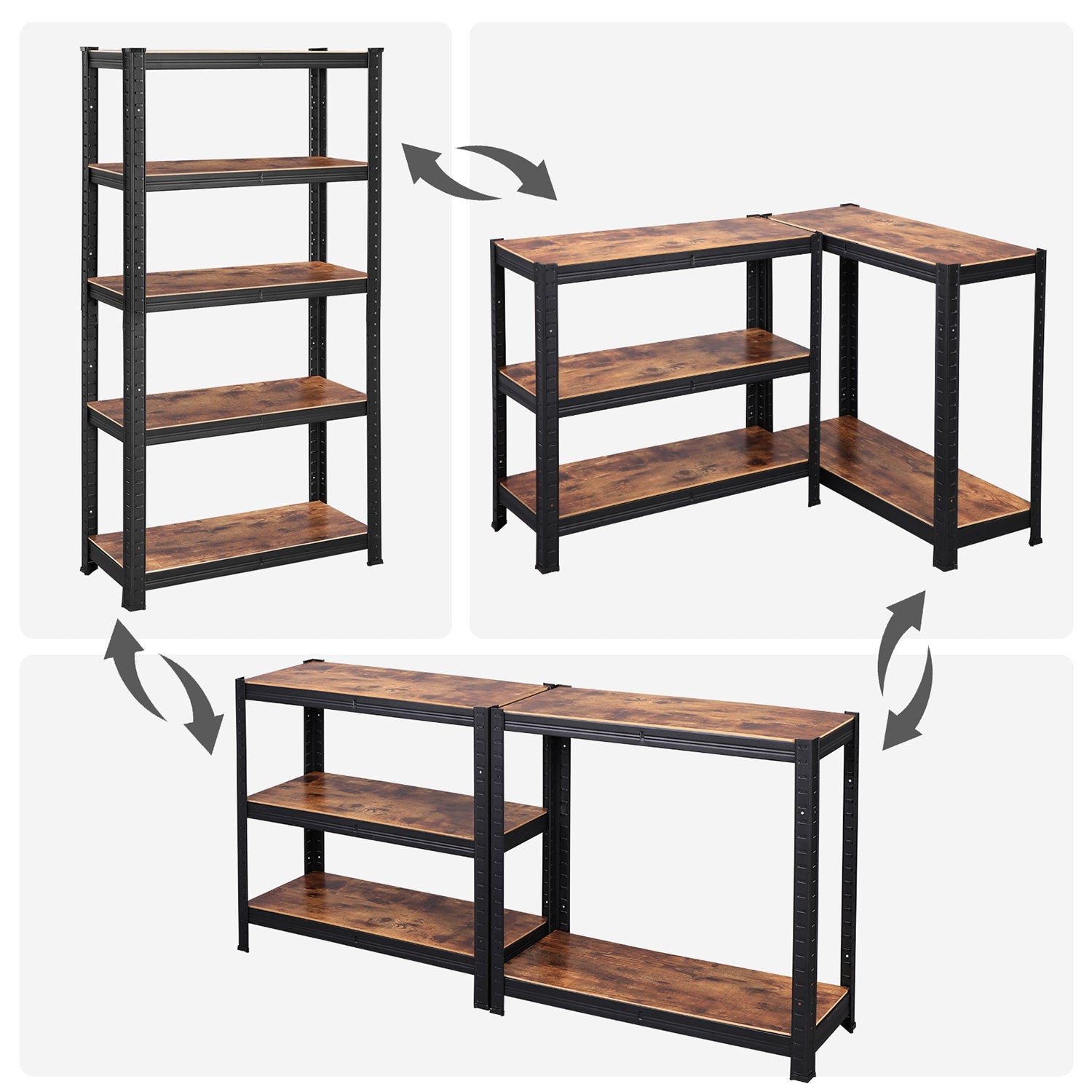 Set von 2 stehenden Racks von 150 cm hoch