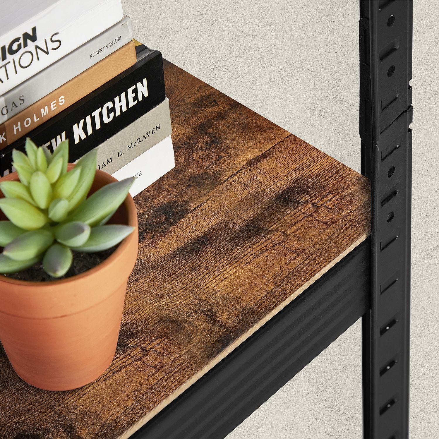 Kleine Rackbox - Wohnzimmerschrank - extra stark - 5 Level - Schwarz