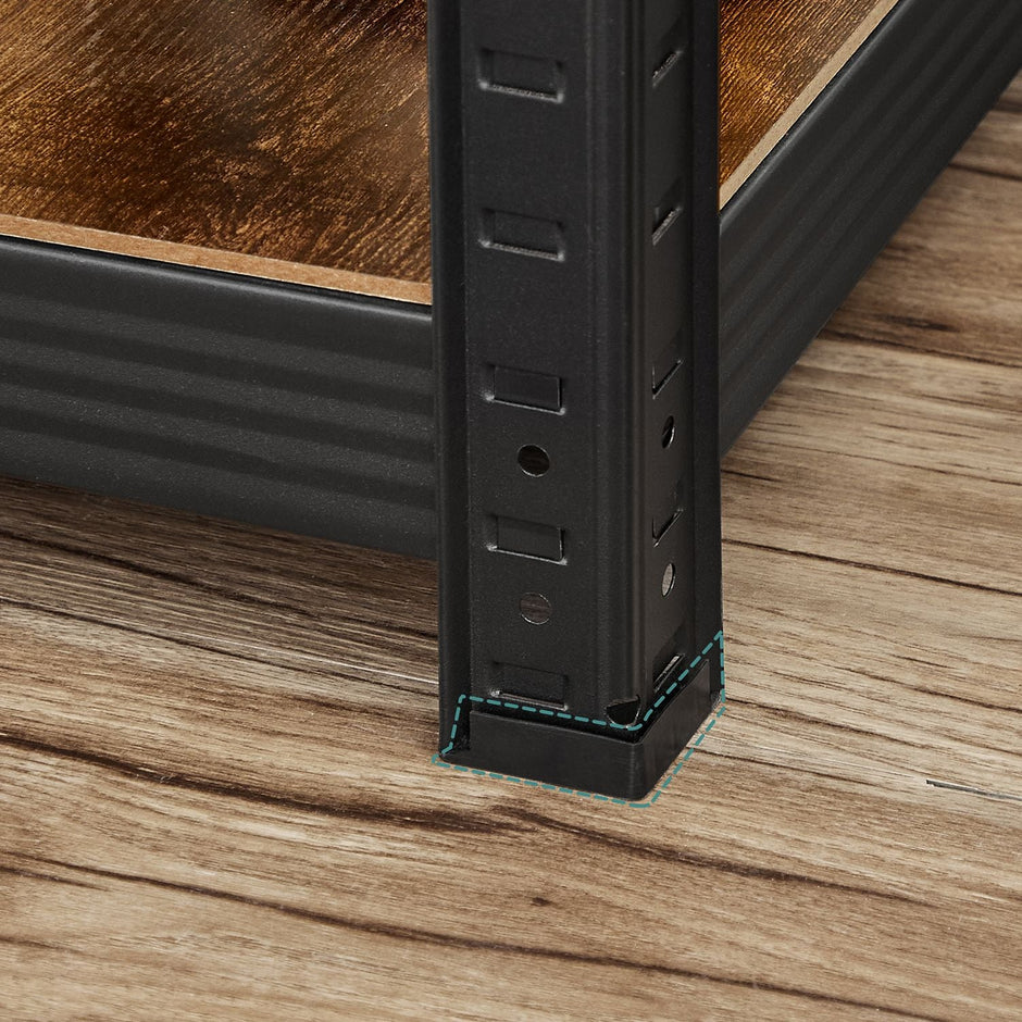 Kleine Rackbox - Wohnzimmerschrank - extra stark - 5 Level - Schwarz