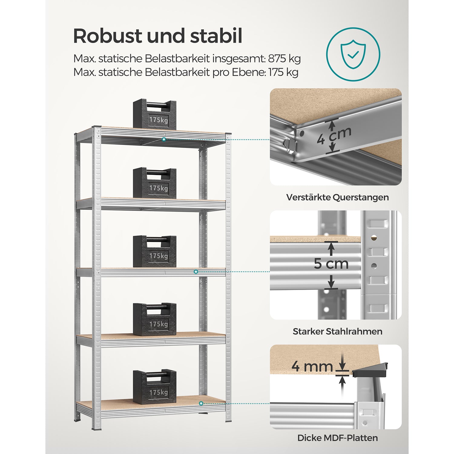 Set von 2 Storage Boards - Silber