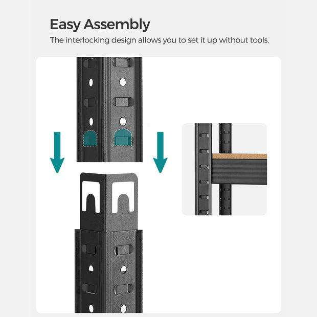 Racking Cabinets - Kellerschüsse - mit 5 Stufen - von 200 cm hoch - schwarz