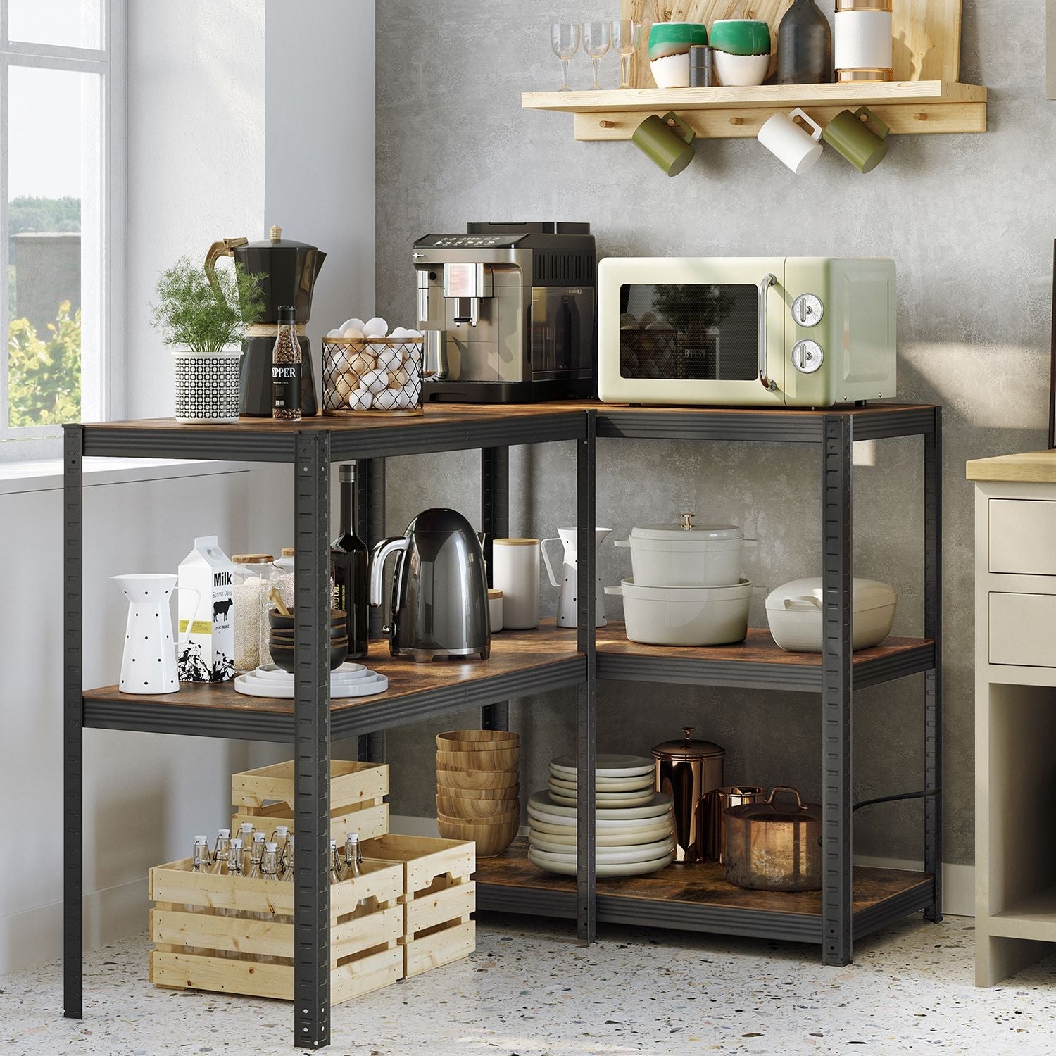 Racking Cabinets - Kellerschüsse - mit 5 Stufen - von 200 cm hoch - schwarz