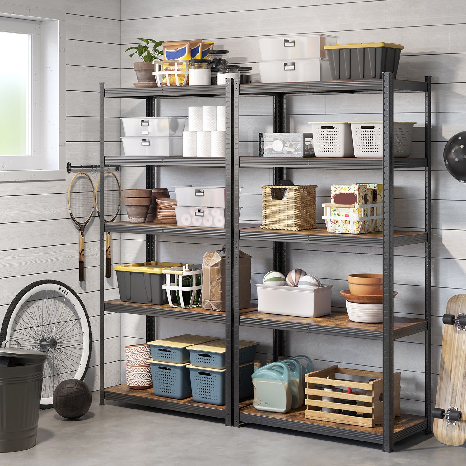 Racking Cabinets - Kellerschüsse - mit 5 Stufen - von 200 cm hoch - schwarz