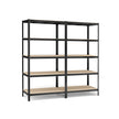 Stellingkast - Set van 2 - 5 Planken - Draagvermogen tot 875 kg - Zwart