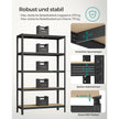 Stellingkast - Set van 2 - 5 Planken - Draagvermogen tot 875 kg - Zwart