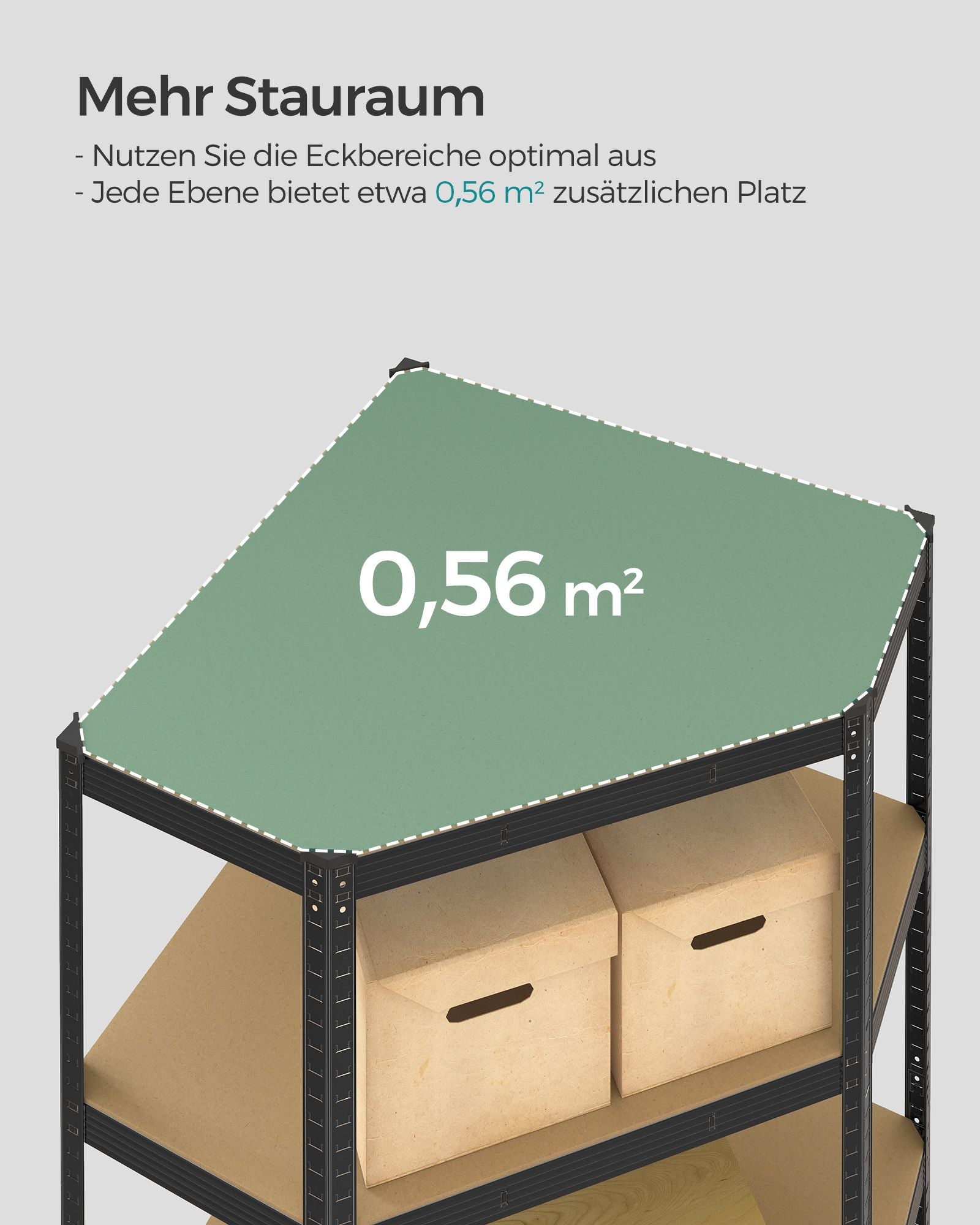 Corner Board - Kurskapazität von bis zu 875 kg - Tinte -Black & Natural Beige
