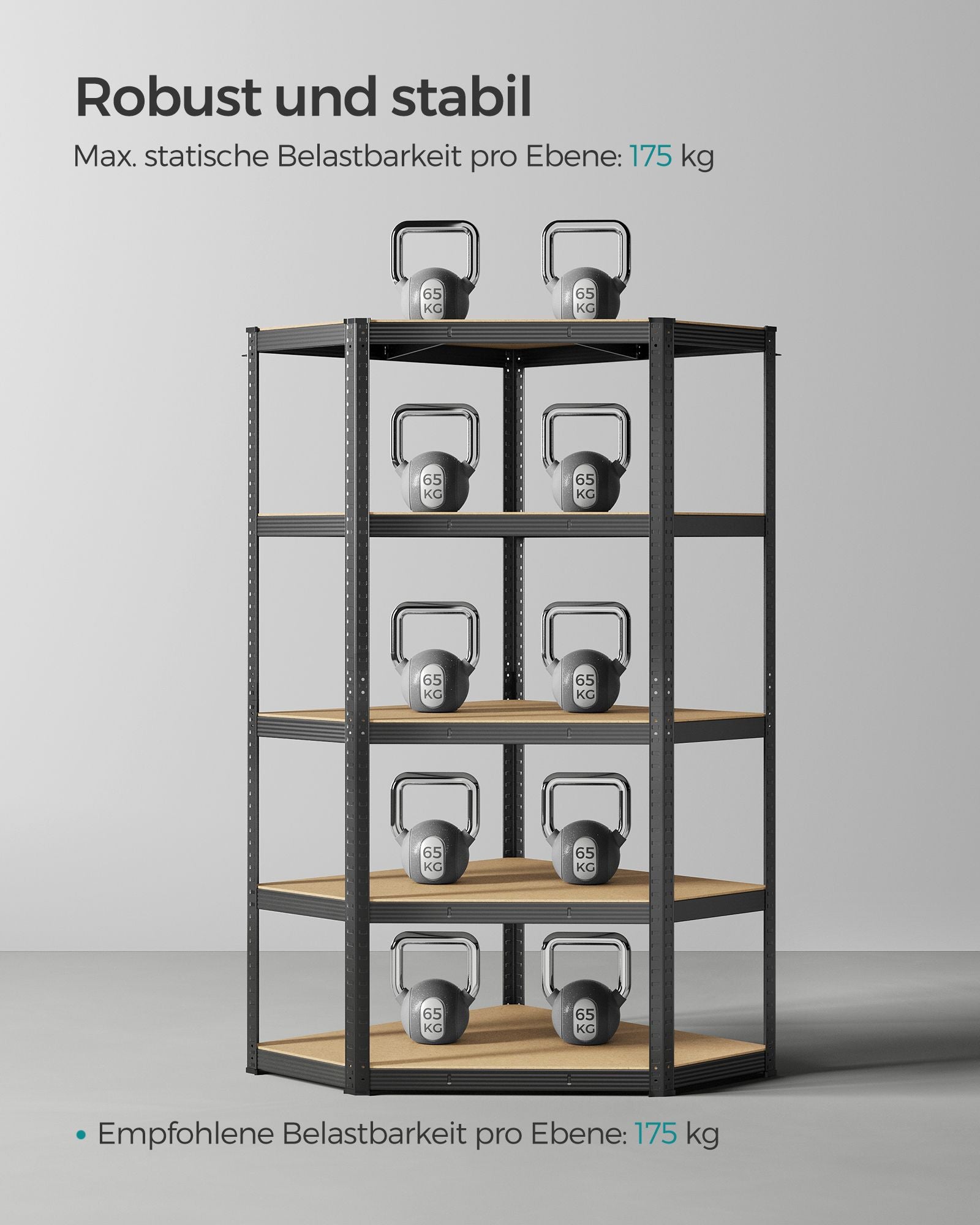 Corner Board - Kurskapazität von bis zu 875 kg - Tinte -Black & Natural Beige