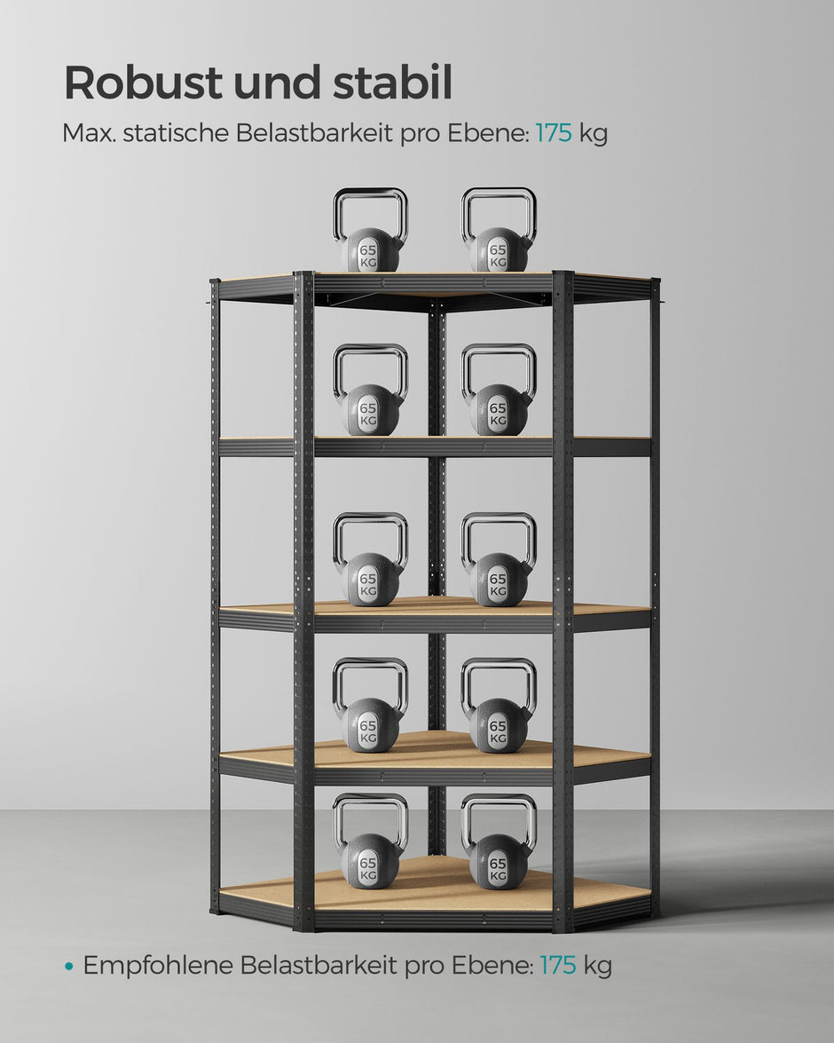 Corner Board - Kurskapazität von bis zu 875 kg - Tinte -Black & Natural Beige